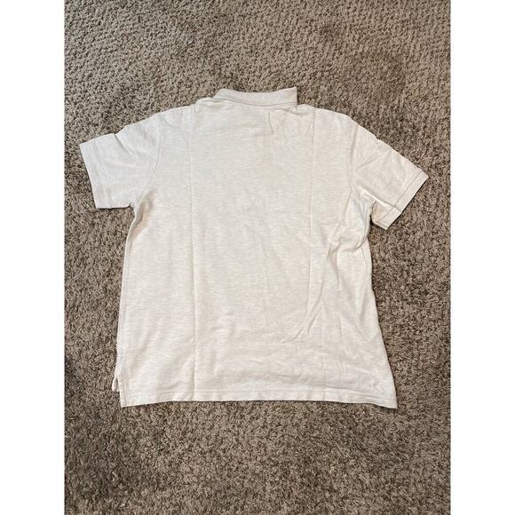 Chaps Beige Cream Short Sleeve Polo Mens Shirt Size Large - Picture 2 of 3